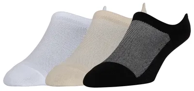 LCKR Womens LCKR 6 Pack Super Stretch Mesh Slide Footys - Womens Black/White Size M