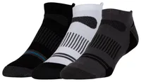 LCKR Mens LCKR 3 Pack Checkerboard Instep No Show Socks - Mens Black/Black Size L