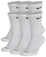 Nike Mens Nike 6 Pack Everyday Plus Cushioned Socks - Mens Black/White Size L
