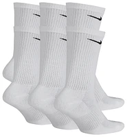 Nike Mens 6 Pack Everyday Plus Cushioned Socks - White/Black