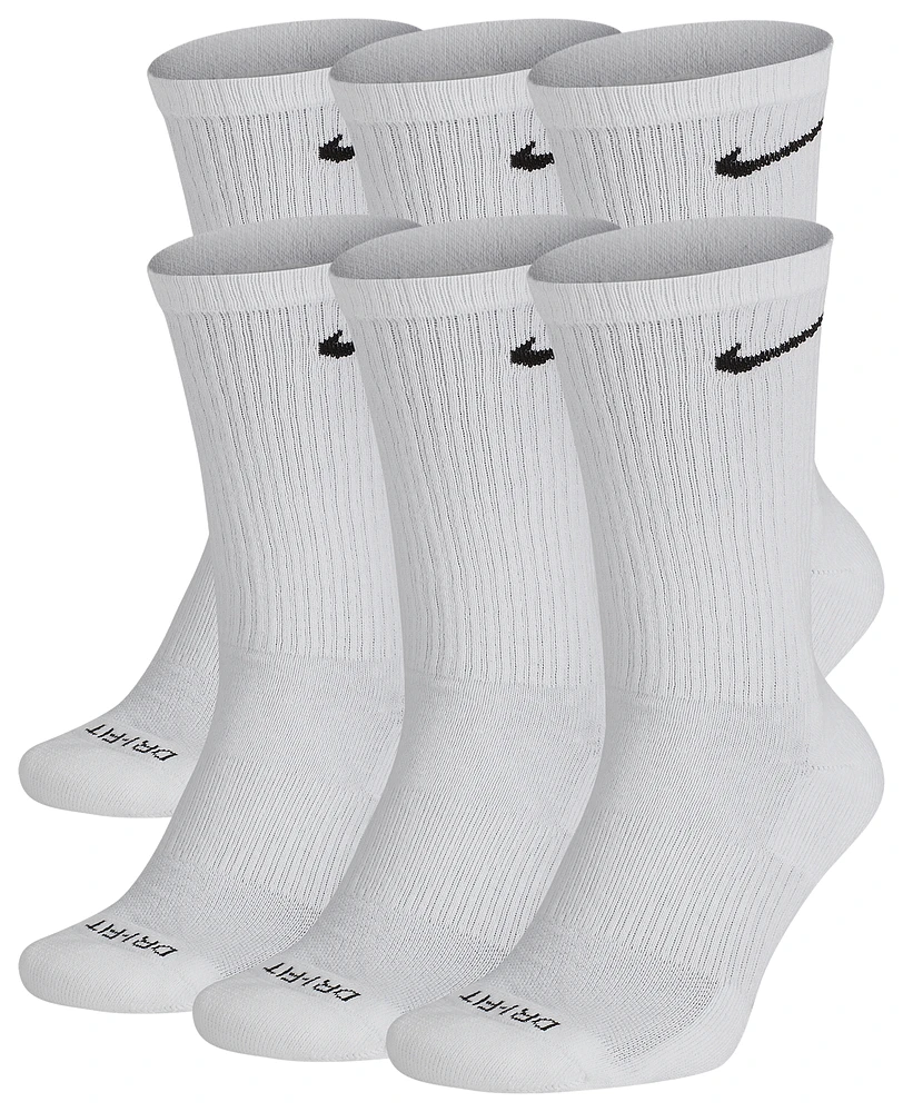 Mens Nike 6 Pack Crew Socks Black