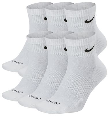 Nike 6 Pack Dri-FIT Plus Quarter Socks  - Men's