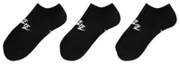 Nike Mens Nike 3 Pack No Show Socks - Mens Black/White Size L