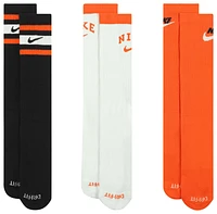 Nike Nike Everyday Plus Cushion 3 Pair Crew Socks White/Black/Orange Size L