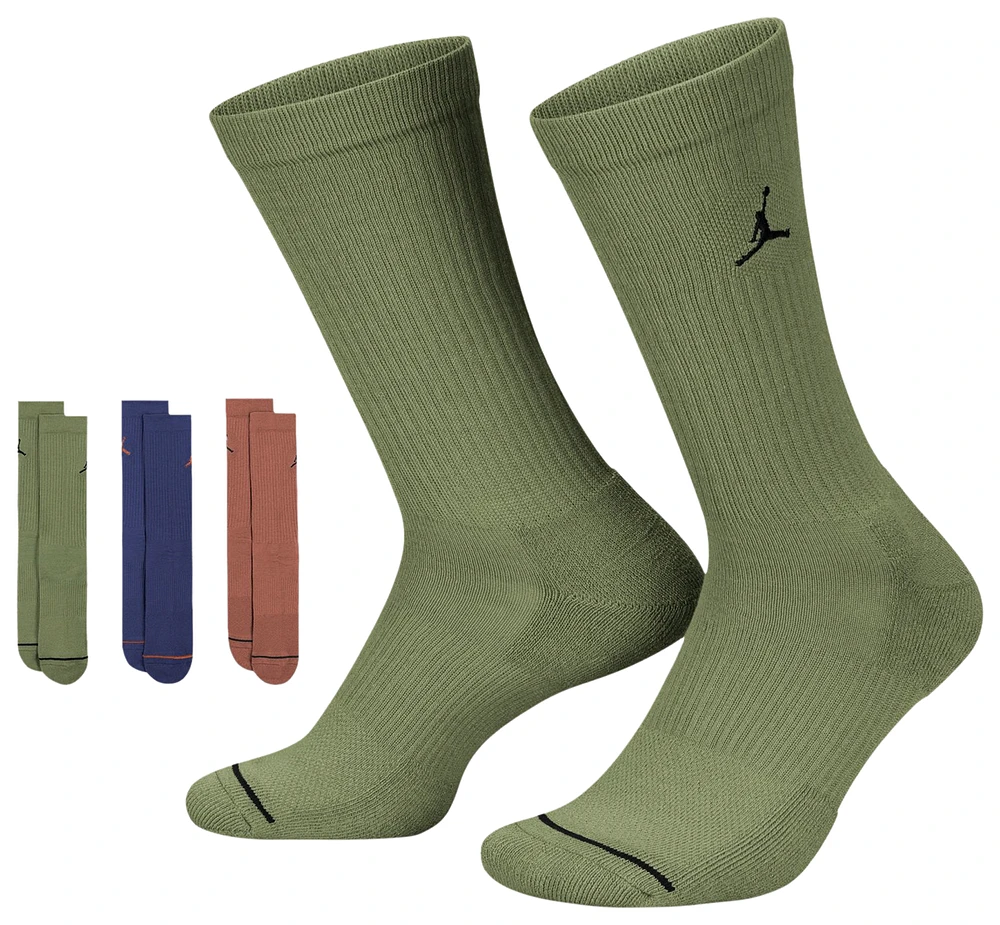 Jordan Mens Jordan Every Day Cushioned Crew 3 Pack Socks