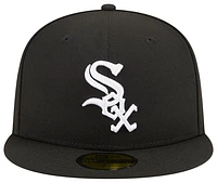 New Era Chicago White Sox New Era Chicago White Sox 5950 Evergreen Side Patch Fit - Adult Black/White Size 7