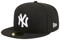 New Era New Era Yankees 5950 Evergreen Side Patch Fitted Hat - Adult Black/White Size 7