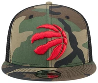 New Era Mens Toronto Raptors New Era Raptors Trucker Cap - Mens Woodland Camo