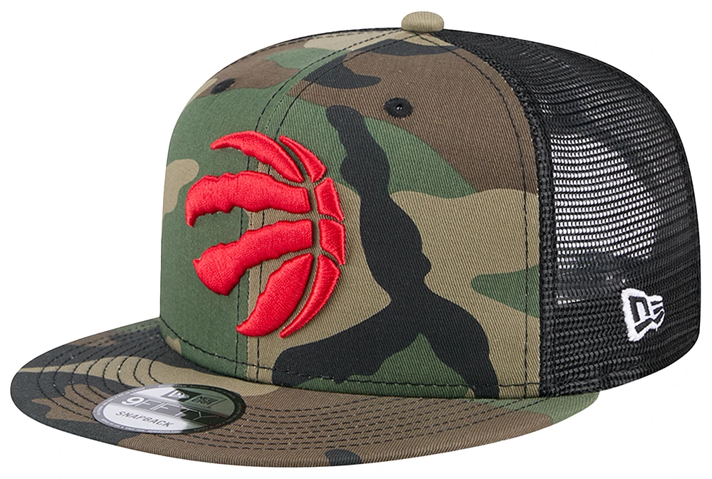 New Era Mens Toronto Raptors New Era Raptors Trucker Cap - Mens Woodland Camo