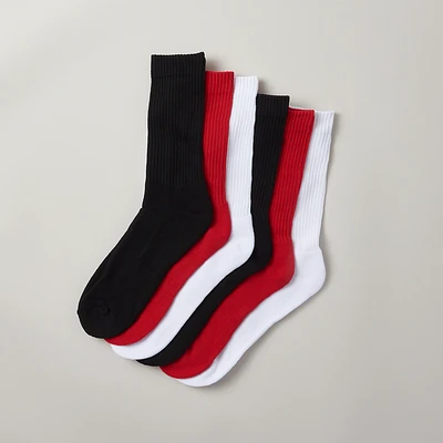 LCKR 6 Pack Basic Crew Socks  - Men's