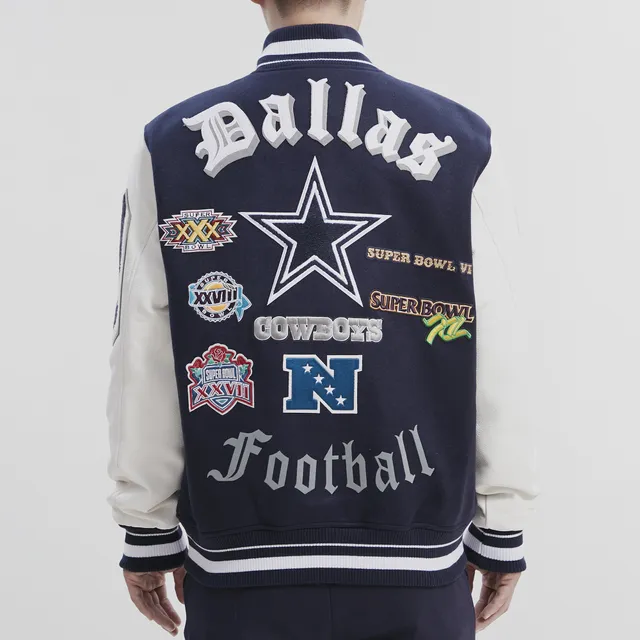 DALLAS COWBOYS TRIPLE BLACK WOOL VARSITY JACKET (BLACK) – Pro Standard