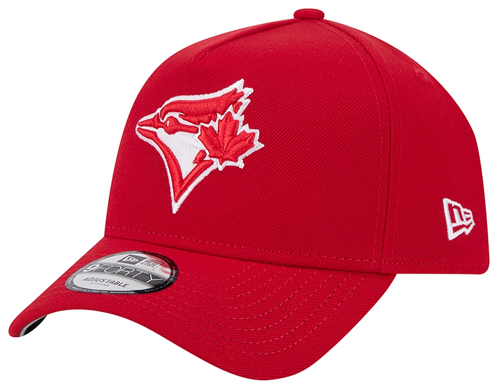 New Era Mens New Era Blue Jays A Frame Cap - Mens White/Red