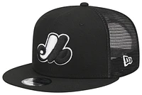 New Era Mens Montreal Expos New Era Expos 9Fifty Trucker Cap - Mens Black/White