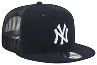 New Era Mens New York Yankees New Era Yankees 950 Evergreen Trucker Cap - Mens White/Blue