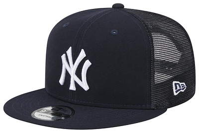 New Era Mens New York Yankees New Era Yankees 950 Evergreen Trucker Cap - Mens White/Blue