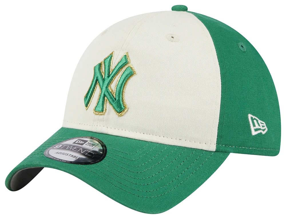 New Era Mens New York Yankees New Era Yankees 9Twenty MLB 24 Cap - Mens White/Green