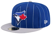 New Era Mens Toronto Blue Jays New Era Blue Jays 59Fifty Throwback Fitted Cap - Mens Blue/Grey Size 7