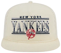 New Era Mens New York Yankees New Era Yankees Golfer Throwback Snapback - Mens White/Blue