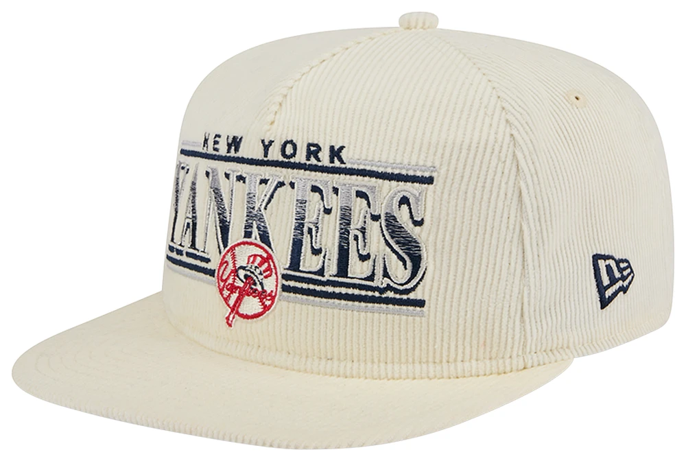 New Era Mens New York Yankees New Era Yankees Golfer Throwback Snapback - Mens White/Blue