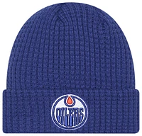 New Era Mens Edmonton Oilers New Era Oilers WFL Knit - Mens Blue/White