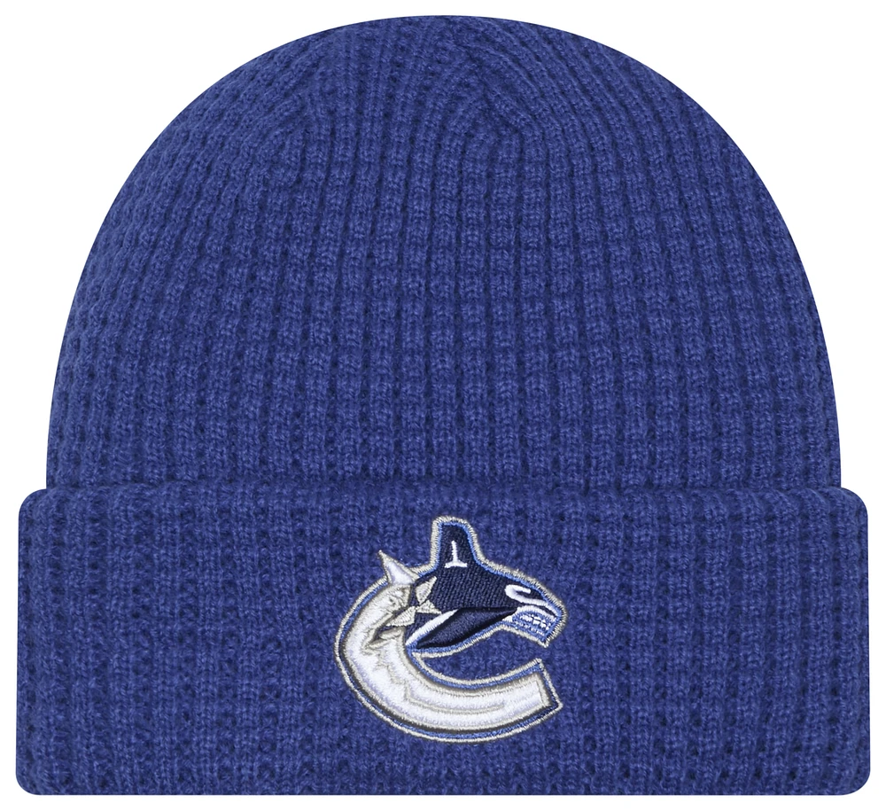 New Era Mens Vancouver Canucks New Era Canucks WFL Knit - Mens Blue/White