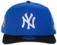 New Era Mens New York Yankees New Era Yankees 950 A Frame Side Patch Snapback Cap - Mens Blue/Black