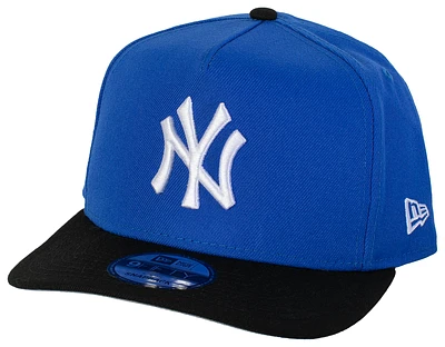 New Era Mens New York Yankees New Era Yankees 950 A Frame Side Patch Snapback Cap - Mens Blue/Black