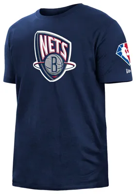 New Era Mens New Era Nets 2021-22 City Edition Brushed Jersey - Mens Navy Size S