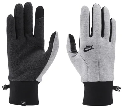 Nike Mens Nike Tech Fleece Gloves 2.0 - Mens Grey/Black Size L