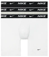 Nike Mens Nike Boxer Brief 3 Pack - Mens White/Grey/Black Size L