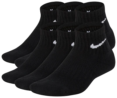 Nike 6 Pack Cushioned Quarter Socks  - Boys' Grade School