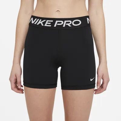 Nike Womens Nike Pro 365 5" Shorts - Womens White/Black Size L