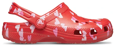 Crocs Girls Classic Valentines Day Hearts Clogs - Girls' Grade School Shoes Pink/Red/White