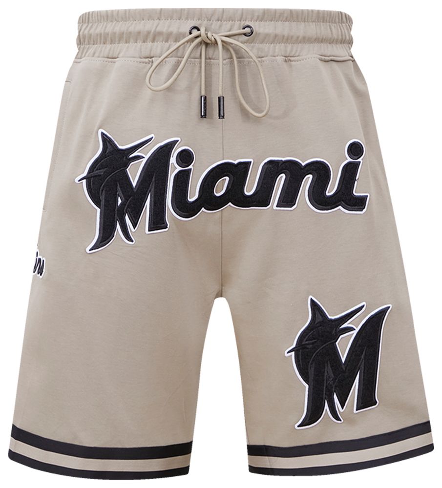 Pro Standard Miami Marlins Logo Mesh Shorts in Black for Men