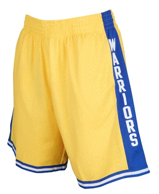 Mitchell & Ness Mens Warriors Swingman Shorts - Yellow