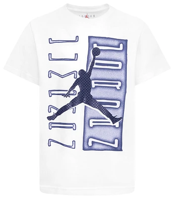 Jordan Boys Jordan AJ11 Vertical Columns Short Sleeve T-Shirt - Boys' Grade School Navy/White Size M