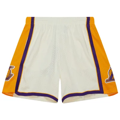 Men's Mitchell & Ness Powder Blue/White Los Angeles Lakers Big & Tall Hardwood Classics Split Swingman Shorts