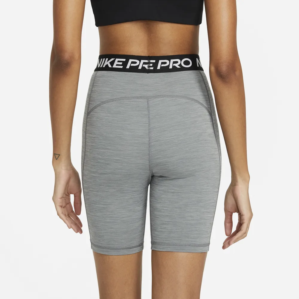 Nike Womens 365 7" Hi-Rise Shorts - Gray/Black