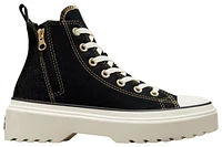 Converse Girls Glazed Chrome Lugged Lift Hi - Girls' Grade School Basketball Shoes Gold/Egret/Black