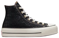 Converse Womens Glazed Chrome Chuck Taylor All Star Lift - Basketball Shoes Black/Peach Beam/Astral Pink