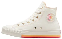 Converse Girls Glazed Chrome Chuck Taylor Eva Lift Hi - Girls' Grade School Shoes Orange/Pink/Egret