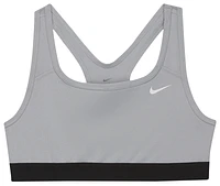 Nike Girls Pro Swoosh Bra - Girls' Grade School Carbon Heather/White