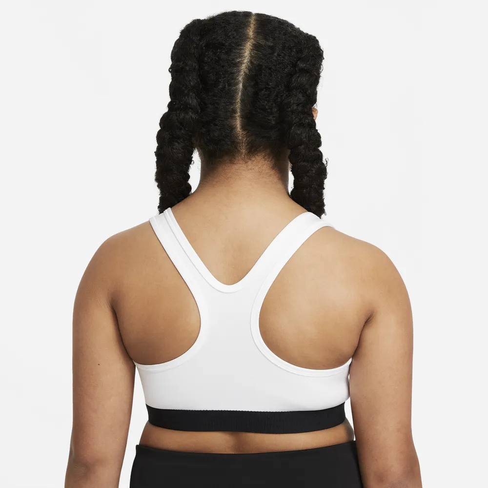 Nike Girls Nike Pro Swoosh Bra - Girls' Grade School White/Pure Platinum Size XL