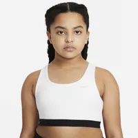 Nike Girls Nike Pro Swoosh Bra - Girls' Grade School White/Pure Platinum Size XL