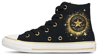 Converse Girls Chuck Taylor All Star Hi - Girls' Grade School Shoes Black/White/Gold