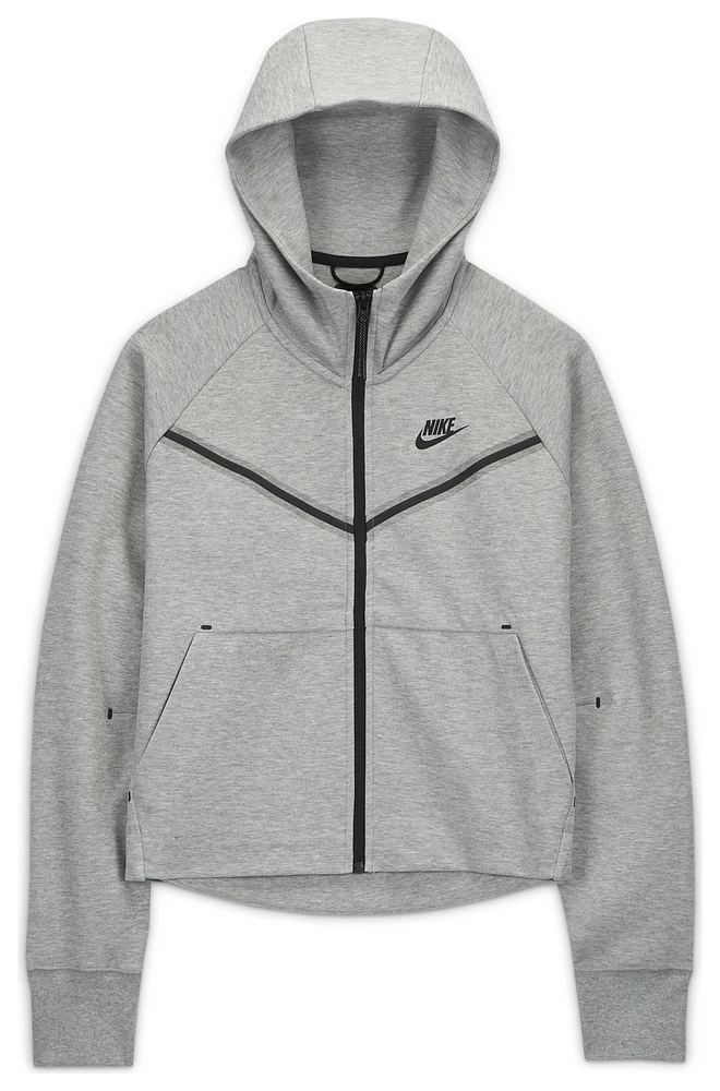 Nike Womens Nike Plus Tech Fleece Hoodie - Womens Grey/Black Size 1X