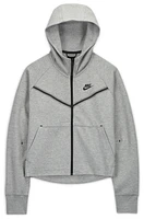 Nike Womens Nike Plus Tech Fleece Hoodie - Womens Grey/Black Size 1X