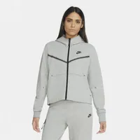 Nike Womens Nike Plus Tech Fleece Hoodie - Womens Grey/Black Size 1X