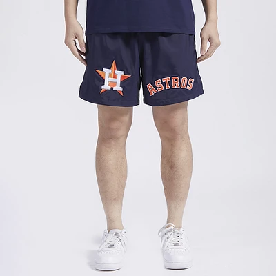 Pro Standard Mens Houston Astros Dbl Logo Woven Short - Navy/Navy