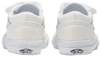 Vans Girls Old Skool - Girls' Toddler Shoes White/White/Silver